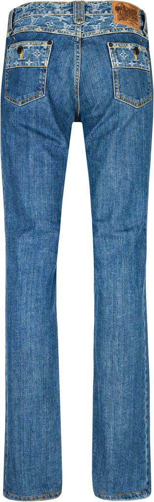 LOUIS VUITTON Monogram Tailored Denim Pants Taupe. Size 34