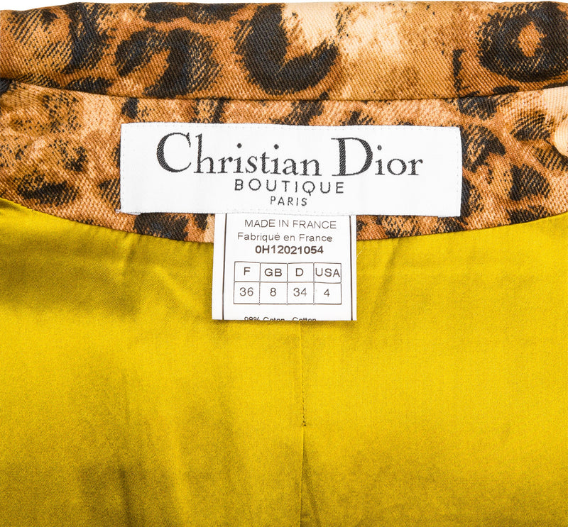 Christian Dior Fall 2000 Leopard Denim Jacket