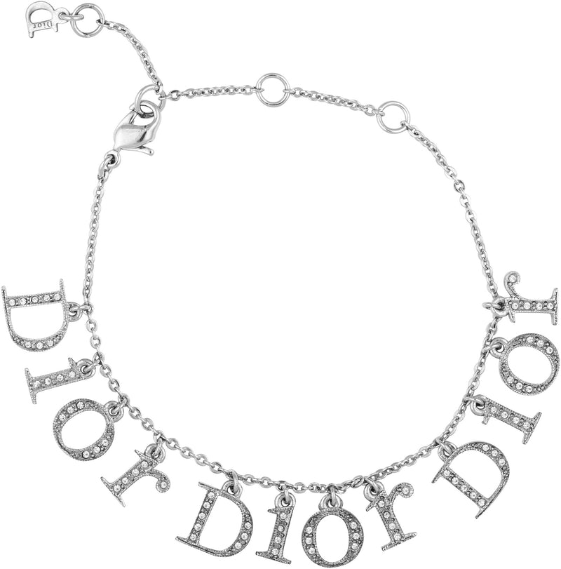 Christian Dior Swarovski Logo Bracelet