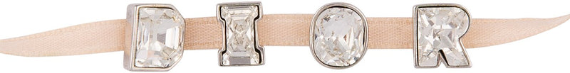 Christian Dior Swarovski Logo Ribbon Choker