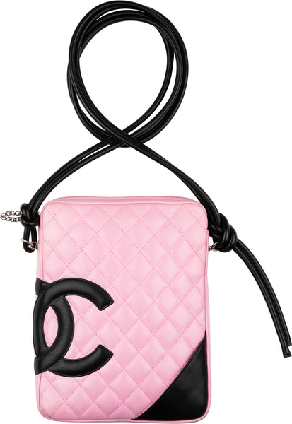 CHANEL Quilted Leather Cambon Bag Pink