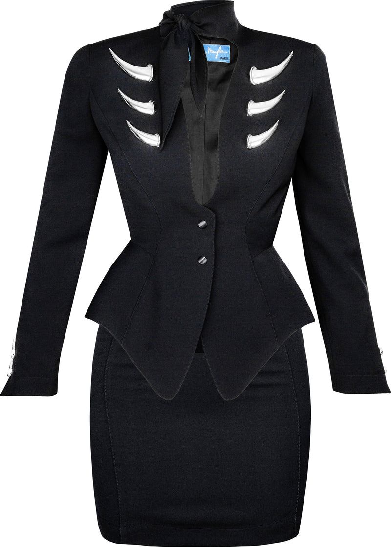 Thierry Mugler Spring 1992 Runway Two-Piece Horn Suit