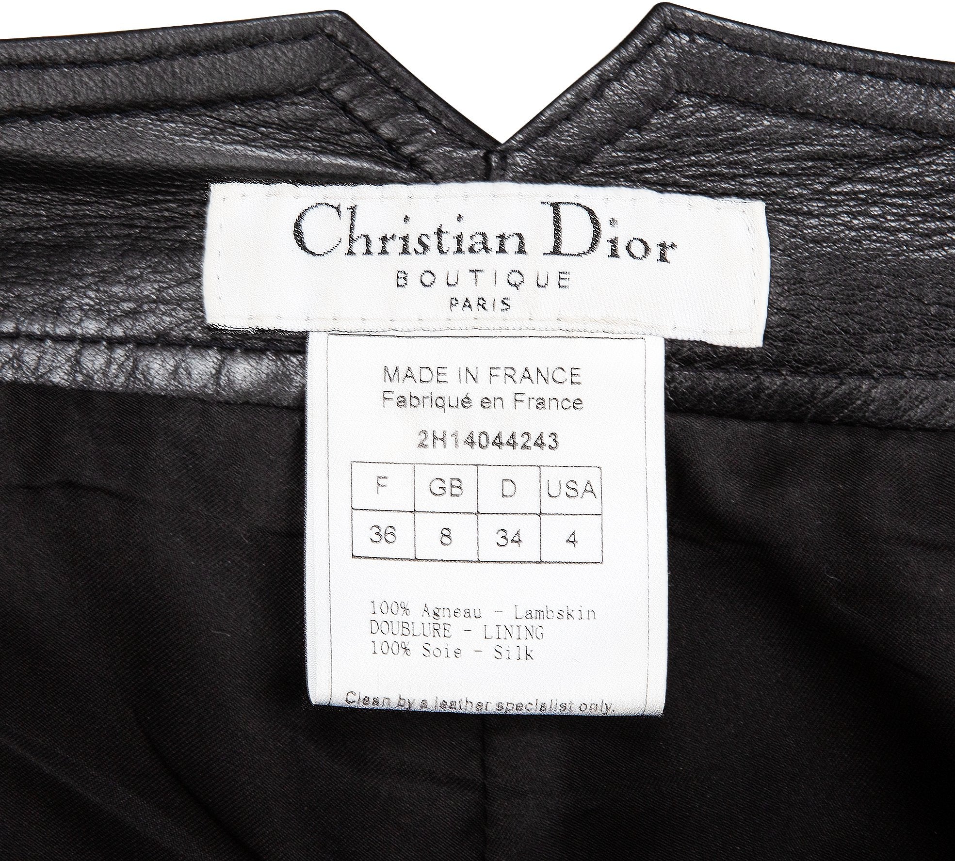 Christian Dior Fall 2002 Embellished Plate Logo Leather Pants | EL CYCER
