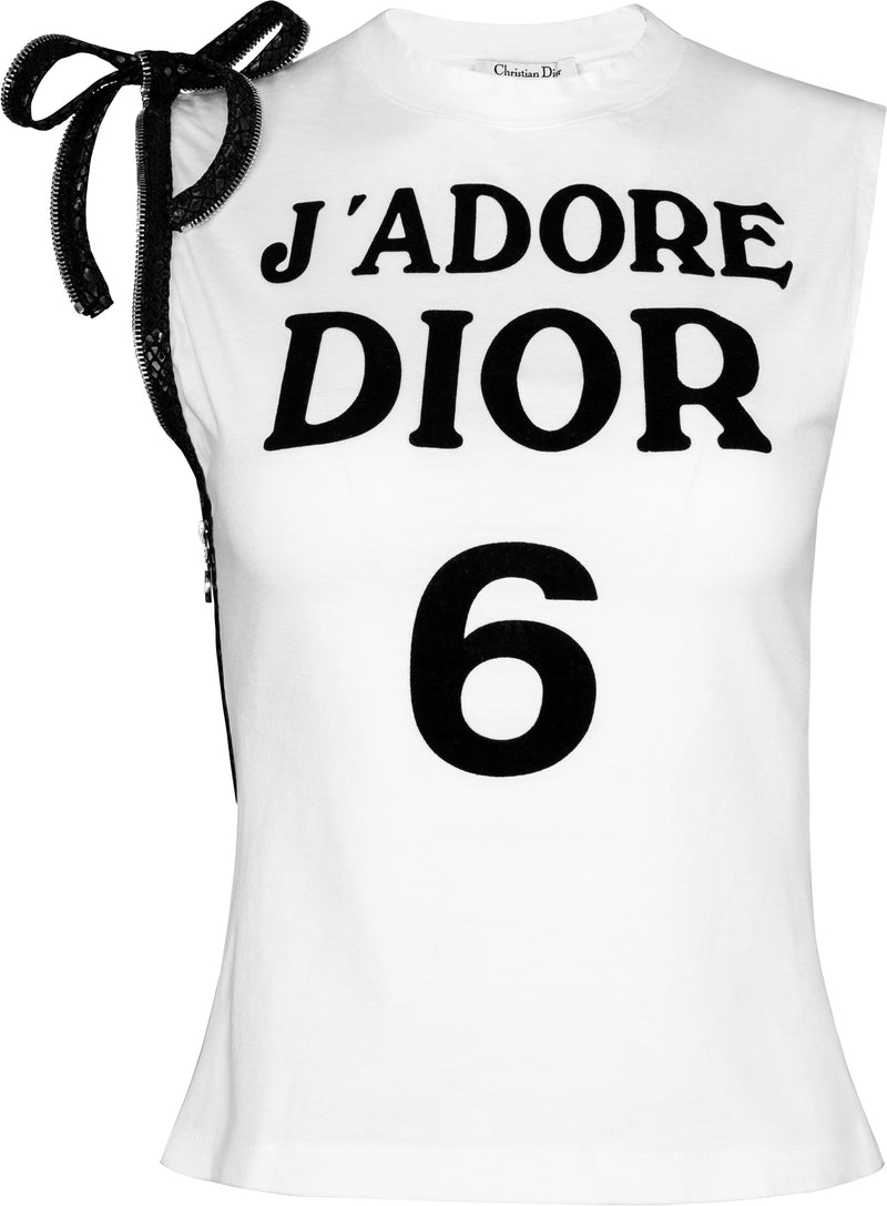 Christian Dior J'Adore Dior 6 Zipper Sleeveless Top