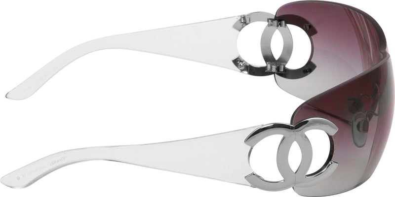 Chanel Rimless Shield Logo Sunglasses