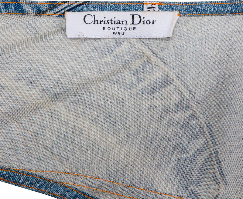 Christian Dior Spring 2000 Trompe L'oeil Saddle Halter Top
