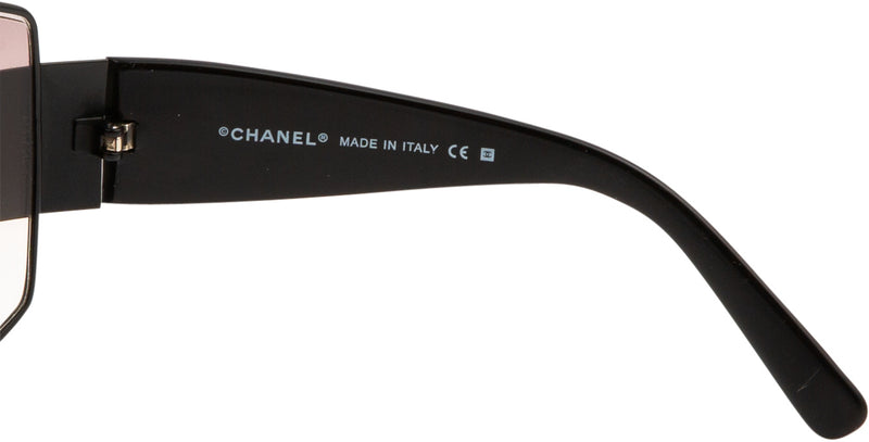 Chanel Black Square Tinted Sunglasses