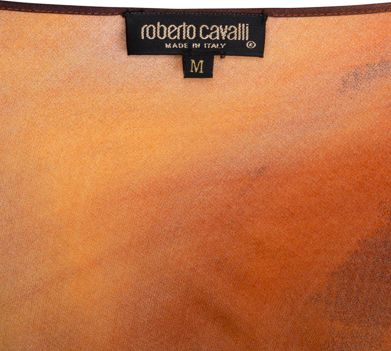 Roberto Cavalli Fall 2000 Runway Silk Printed Gown