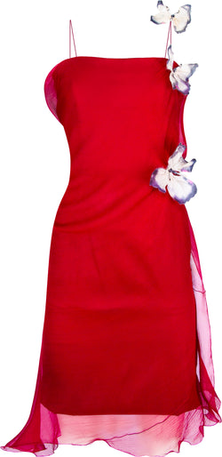 Dolce & Gabbana Spring 1998 Stromboli Butterfly Appliqué Dress