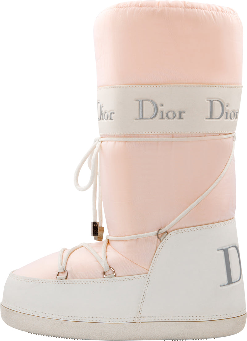 Christian Dior 2000s Nylon Brown Moon Boots · INTO