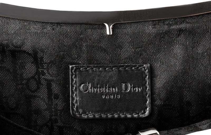 Christian Dior Metallic Leather Saddle Bag