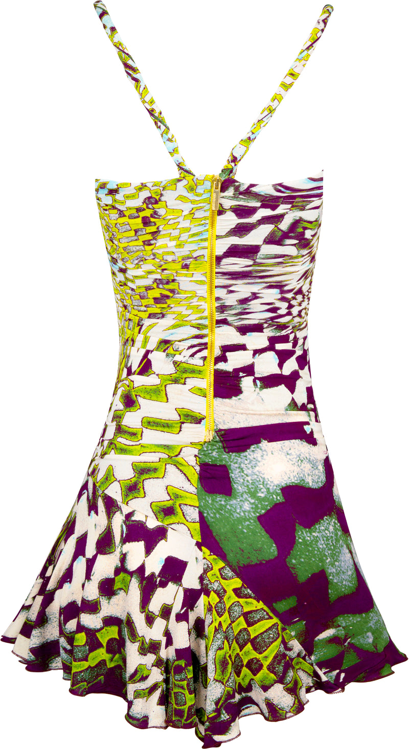 Roberto Cavalli Fall 2003 Runway Printed Bustier Dress