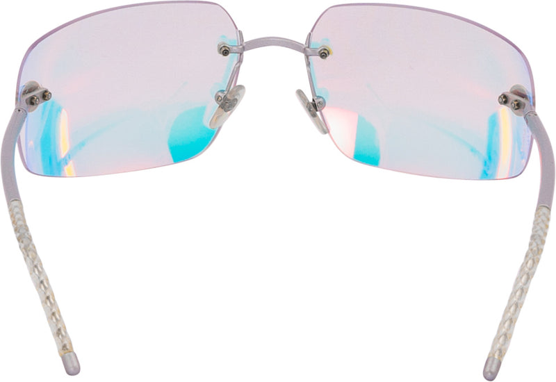 Chanel Iridescent Logo Mirror Sunglasses