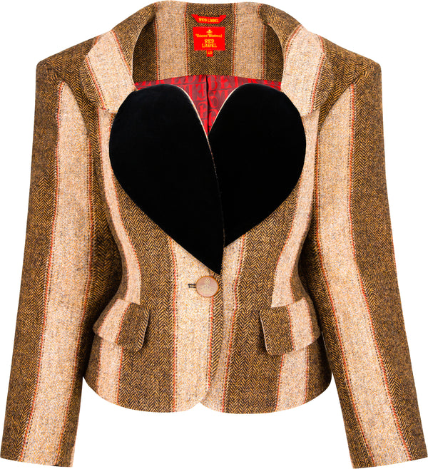 Vivienne Westwood Tweed Heart Blazer Jacket