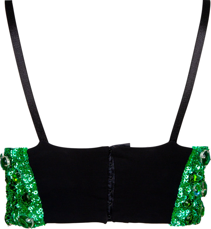 Dolce & Gabbana Sequin-embellished Bra In Turquoise