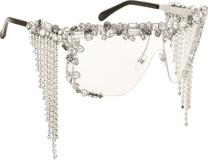 Givenchy Spring 2019 Runway Shower Swarovski Embellished Sunglasses