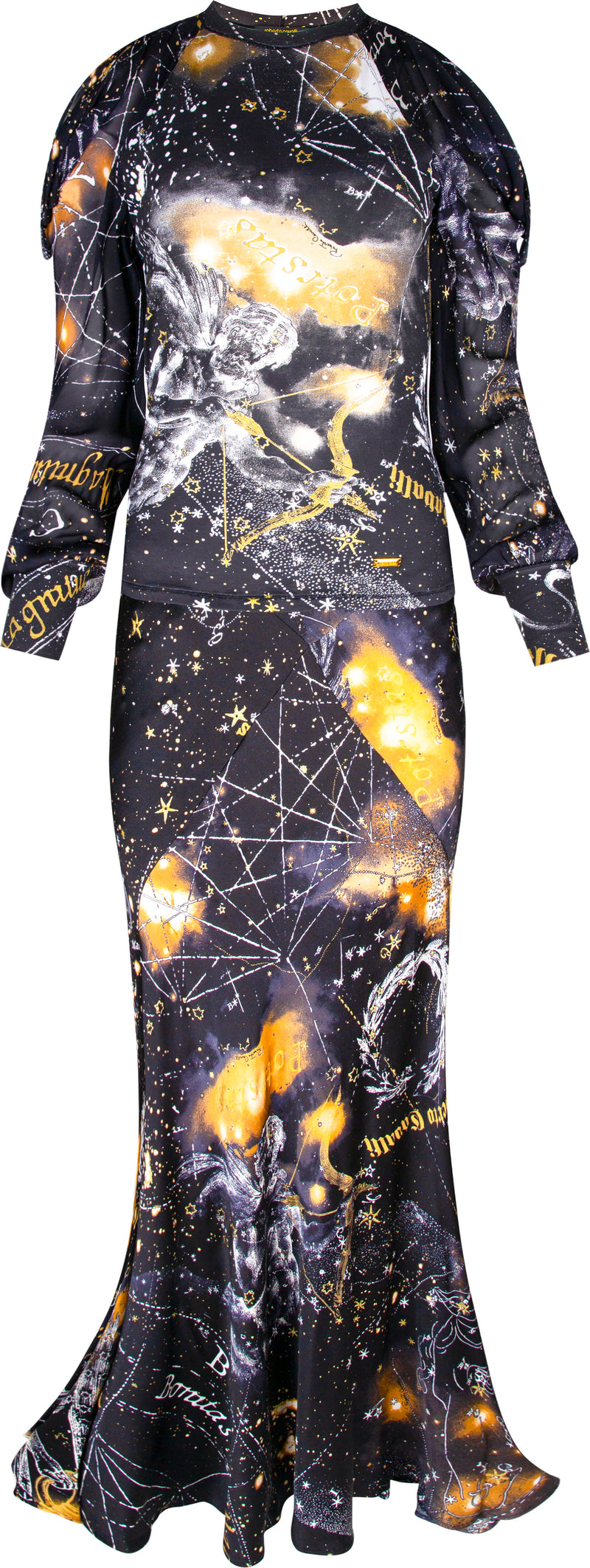 Roberto Cavalli Constellation Two-Piece Gown Set