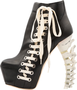 Dsquared2 Fall 2010 Runway Leather Lace-Up Spine Boots