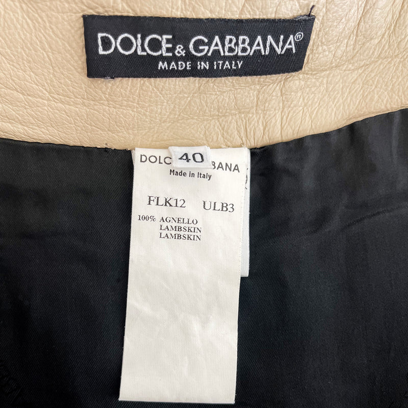 Dolce & Gabbana Spring 2003 Runway Leather Buckle Skirt