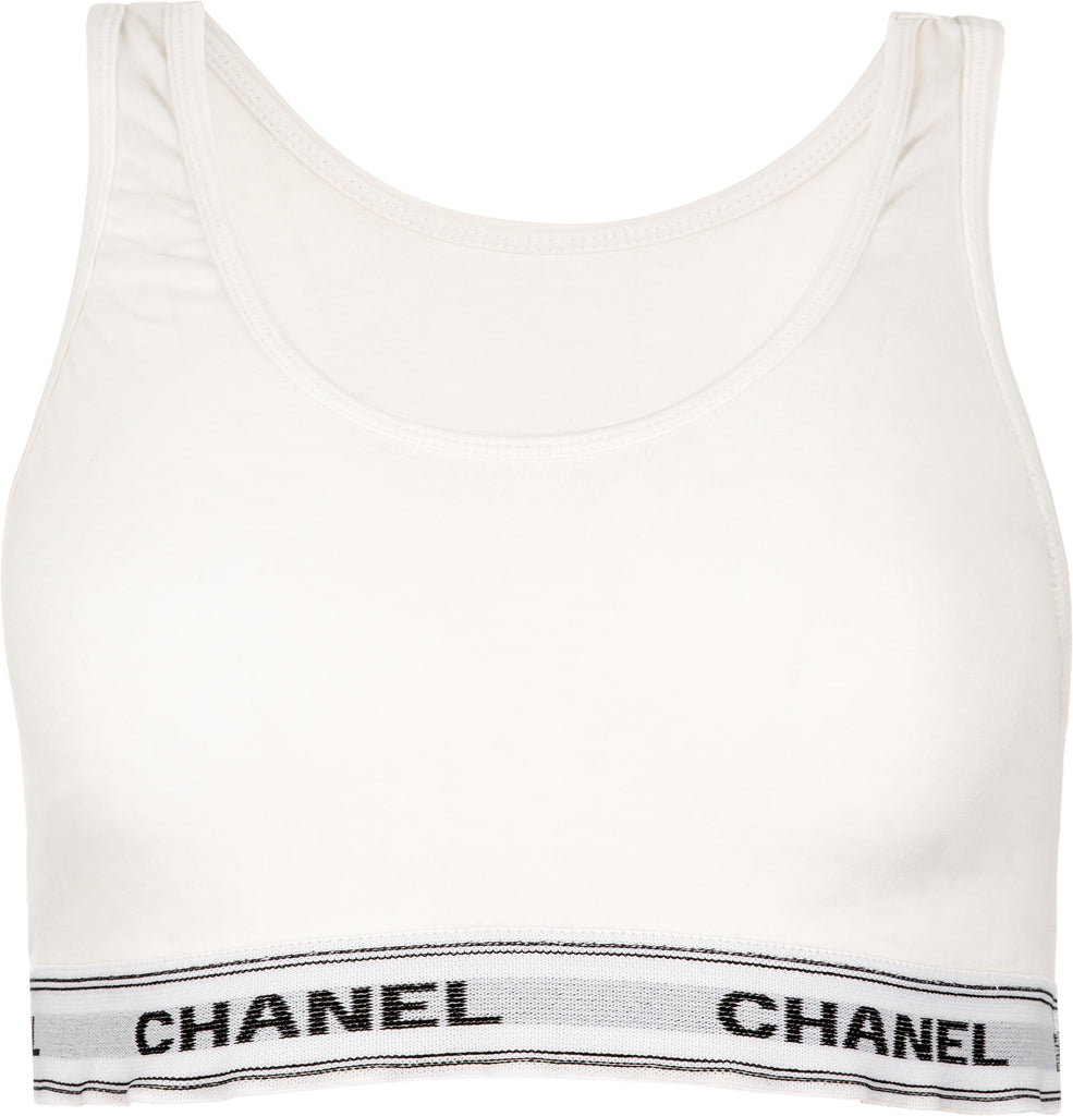 CHANEL, Tops, Chanel Sleevles 0 Cotton White Top