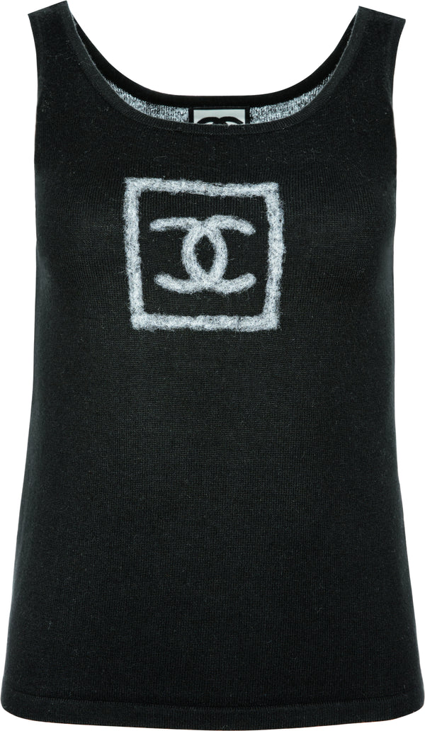 Chanel Cashmere Logo Tank Top