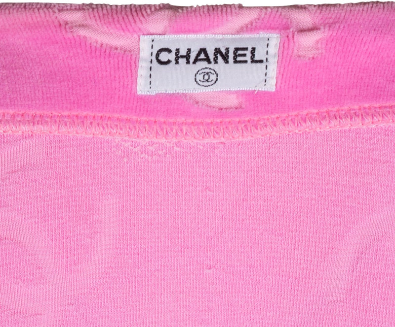pink chanel logo sweatshirt