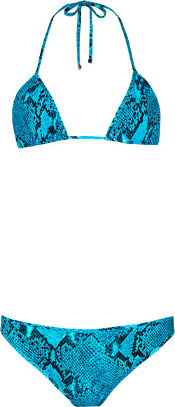 Gucci Spring 2000 Turquoise Python Print Bikini