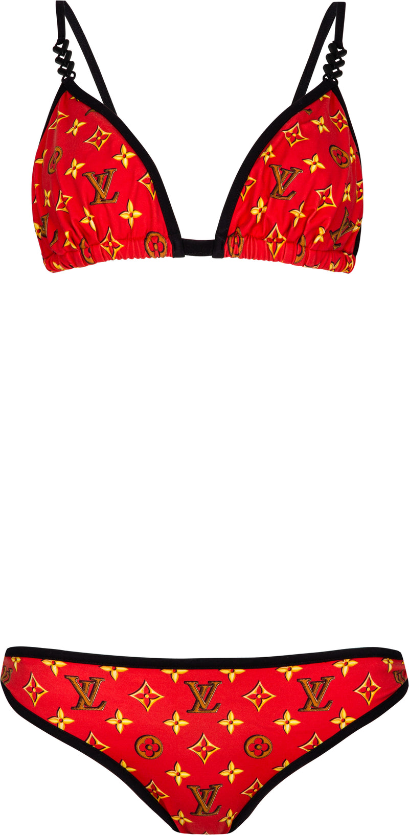 LOUIS VUITTON Vintage Monogram Multicolor Swimwear Bikini Set 