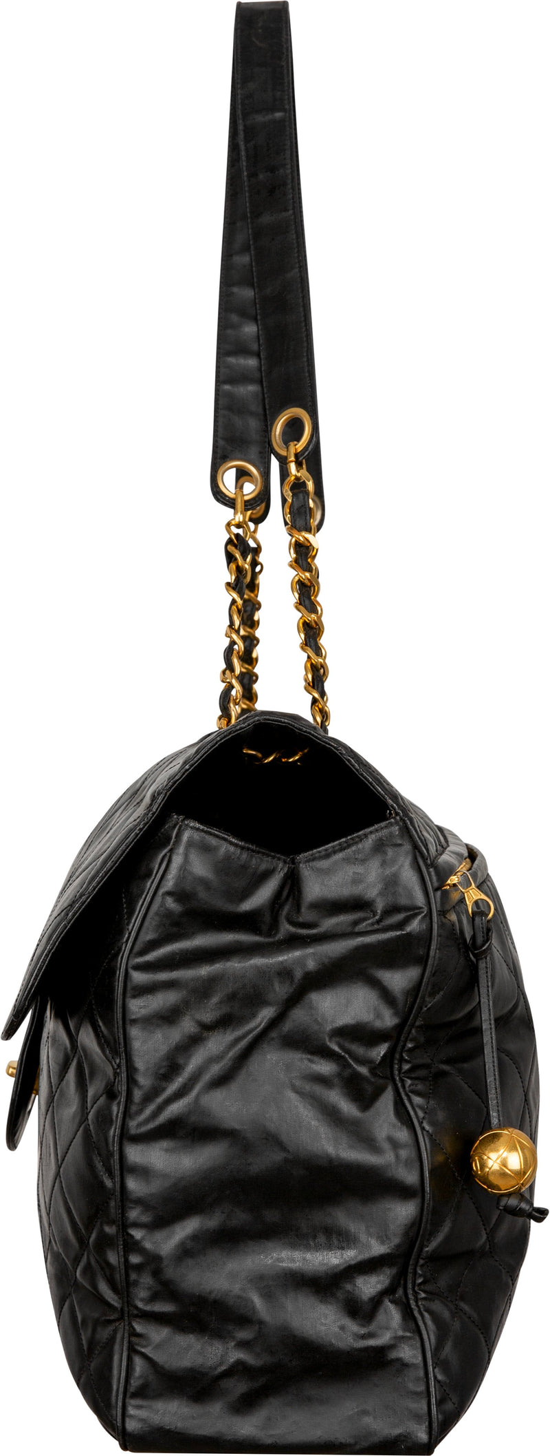 CHANEL, Bags, Sold Chanel Xxl Travel Flap Bag Blackgold