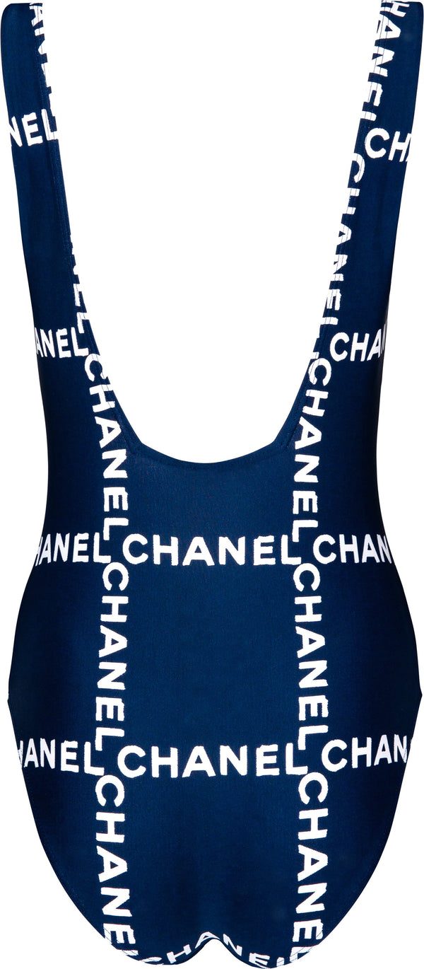 Chanel Spring 1997 Navy Logo One-Piece