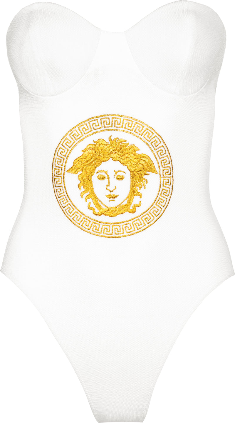 Gianni Versace Gold Medusa Logo One-Piece