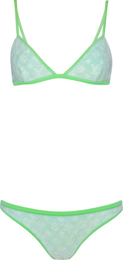 Louis Vuitton Mint Velour Logo Bikini