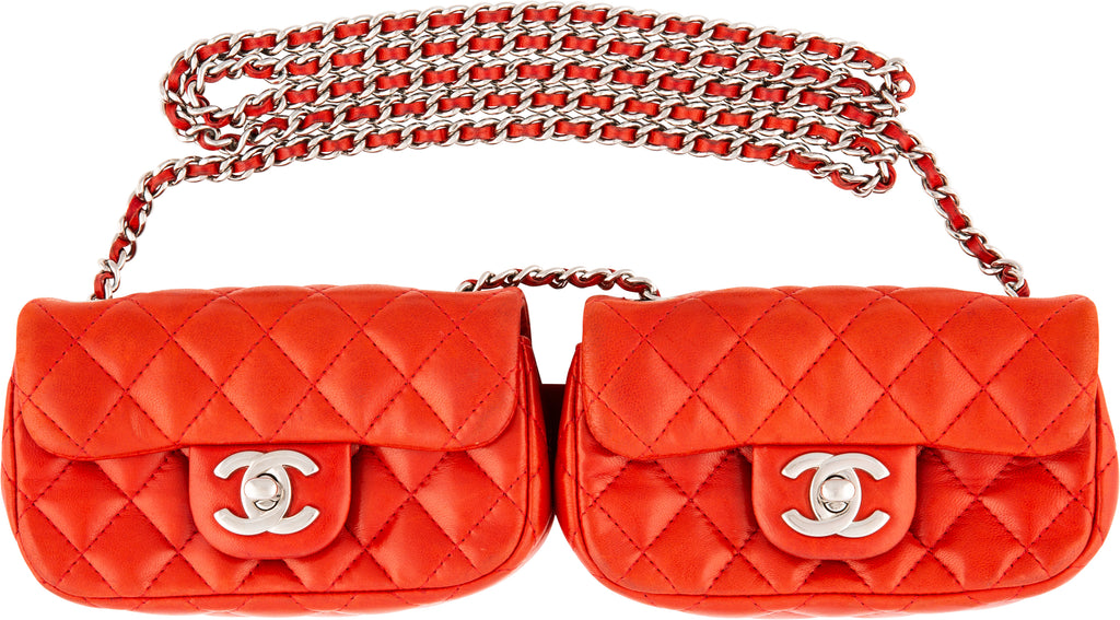 Chanel Cruise 2012 Double Mini Flap Crossbody Bag
