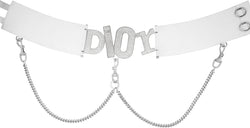 Christian Dior Spring 2003 Runway Swarovski Logo Embellished Belt