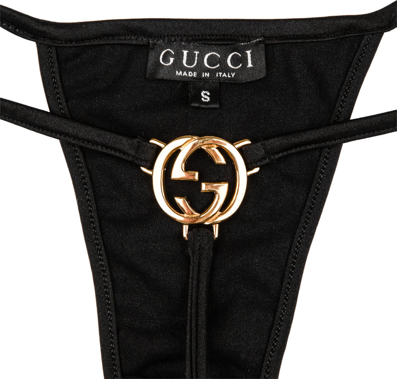 Gucci Museum Spring 1997 Runway Metal Logo G-String