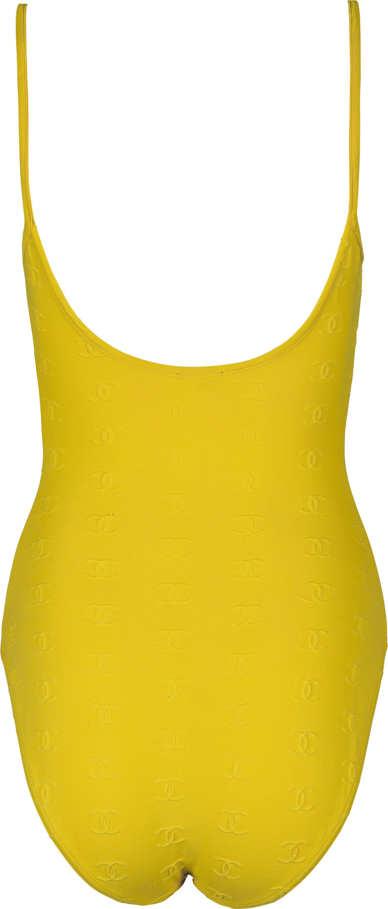 Chanel Spring 1997 Yellow Logo One-Piece