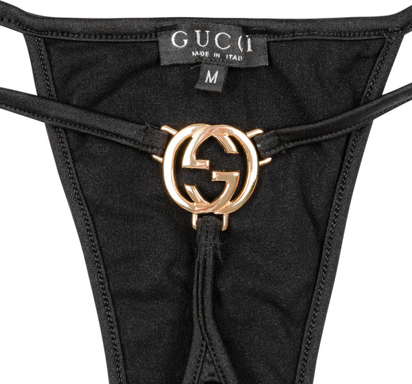 Gucci Museum Spring 1997 Runway Metal Logo G-String Bikini