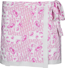 Christian Dior Resort 2005 Logo Flowers Wrap Skirt