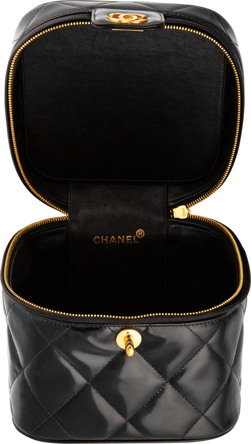 Chanel Vintage Black n Gold Vanity Case