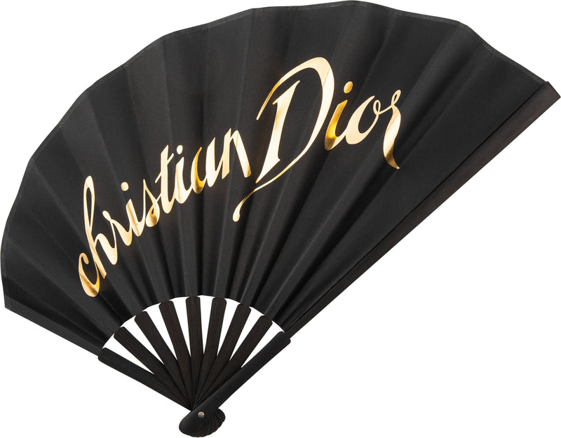 Christian Dior Black Logo Fan