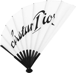 Christian Dior White Logo Fan