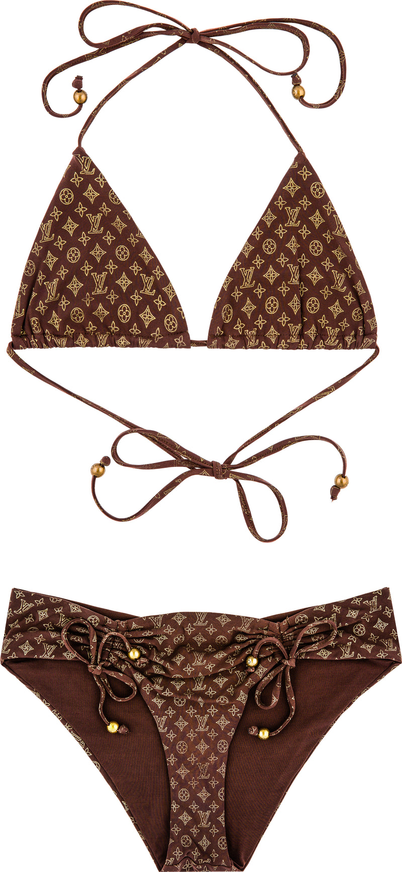 Louis Vuitton Brown Monogram Bikini