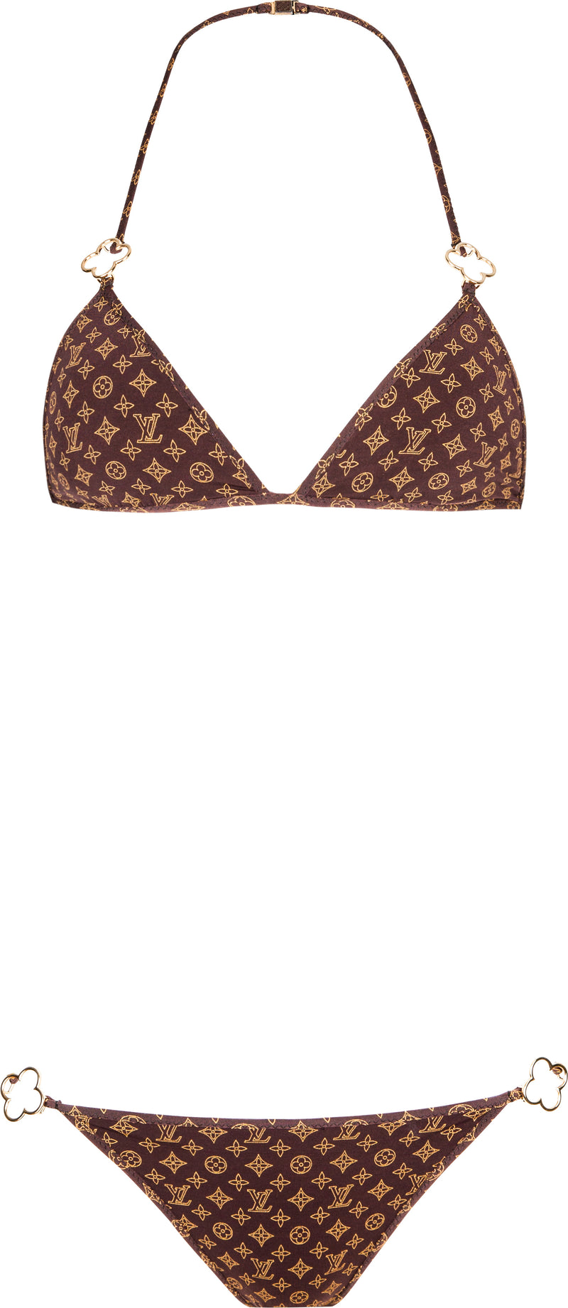 Louis Vuitton Brown Bikinis