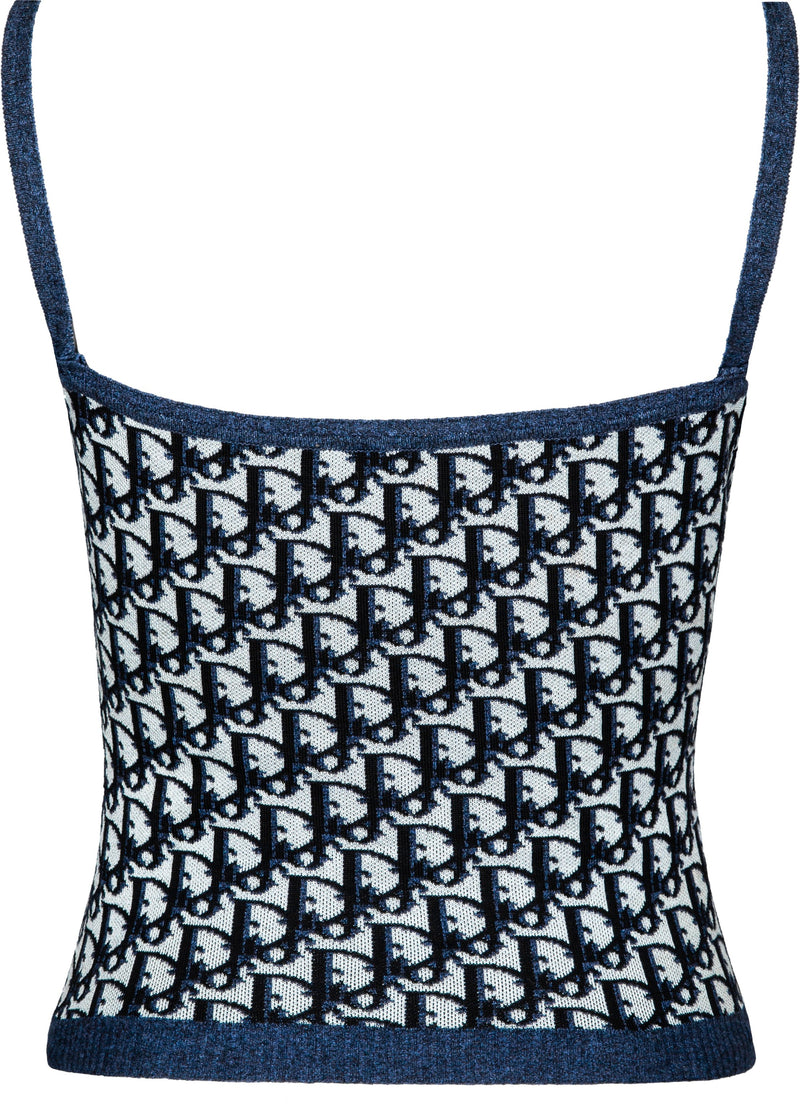Christian Dior Navy Diorissimo Knit Camisole Top