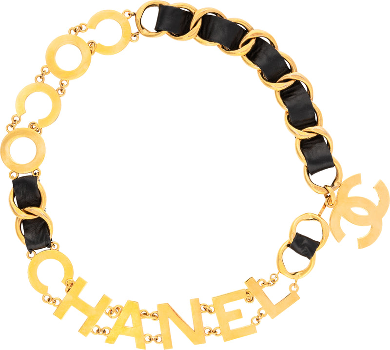 Chanel Fall 1993 Runway Logo Coco Chain Link Belt