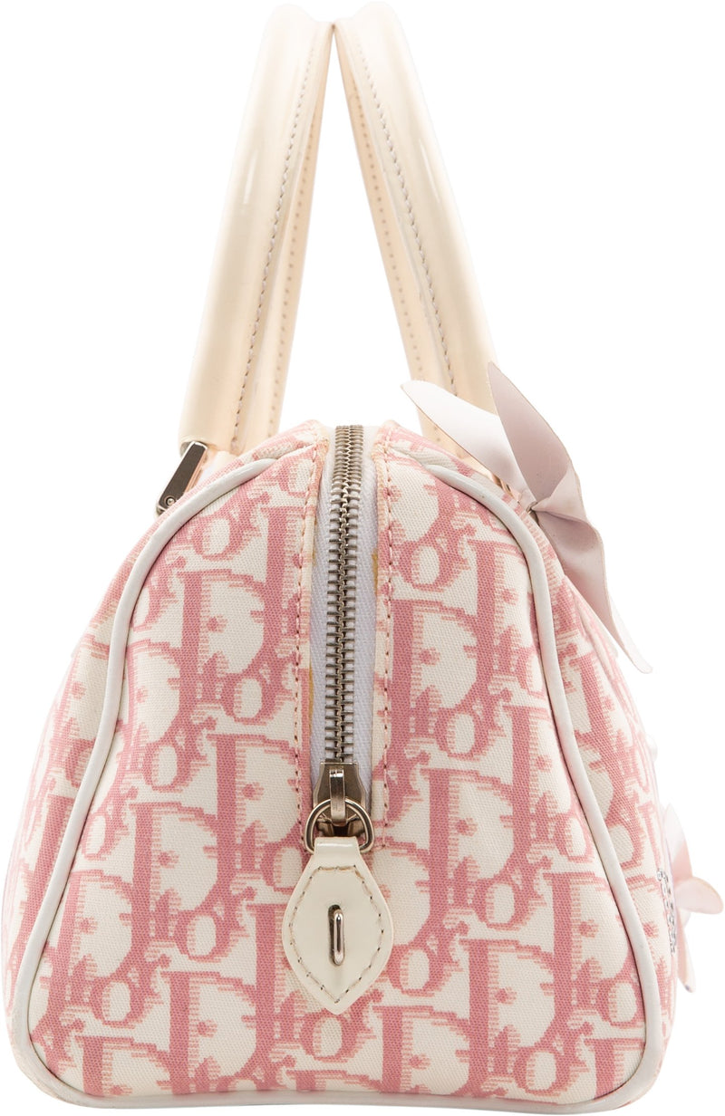 Christian Dior Diorissimo Trotter Boston Bag - Pink Handle Bags