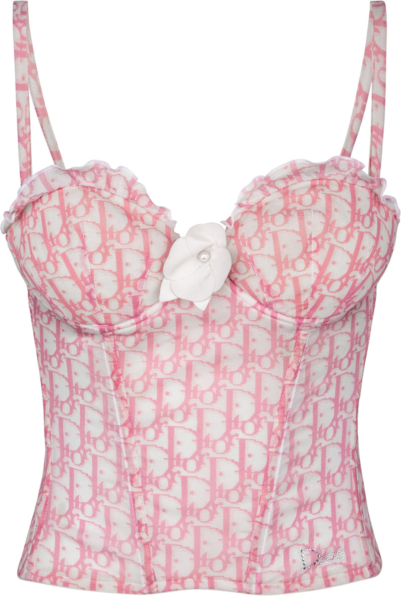 Christian Dior Diorissimo Girly Bustier Top