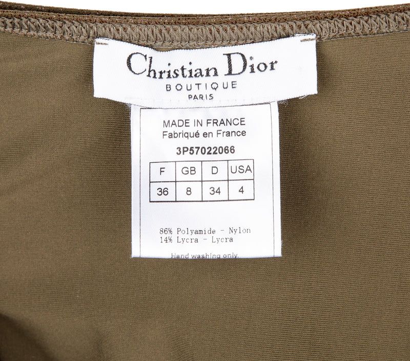 Christian Dior Metallic Lace-Up Bustier Bikini
