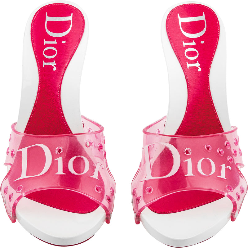 Christian Dior Jelly Logo Platform Sandals