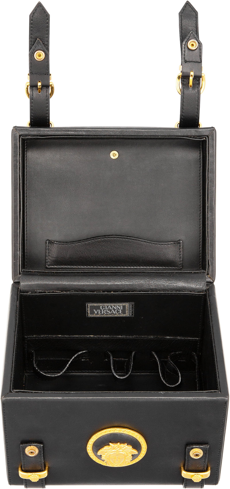 Gianni Versace Leather Medusa Box Bag
